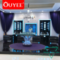 Fashion Unique Wooden Design Furniture Cosmetics Shop with LED Lights